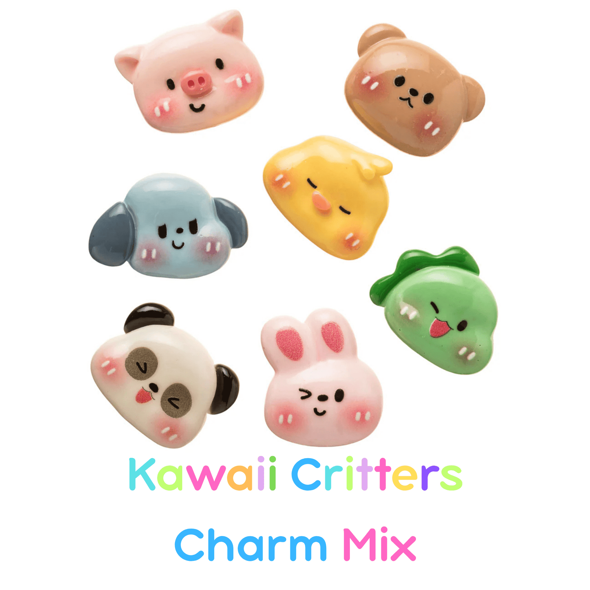 Animal and fruit mini resin DIY slime toppings assorted loose charms - Overrated Korean Beauty & More