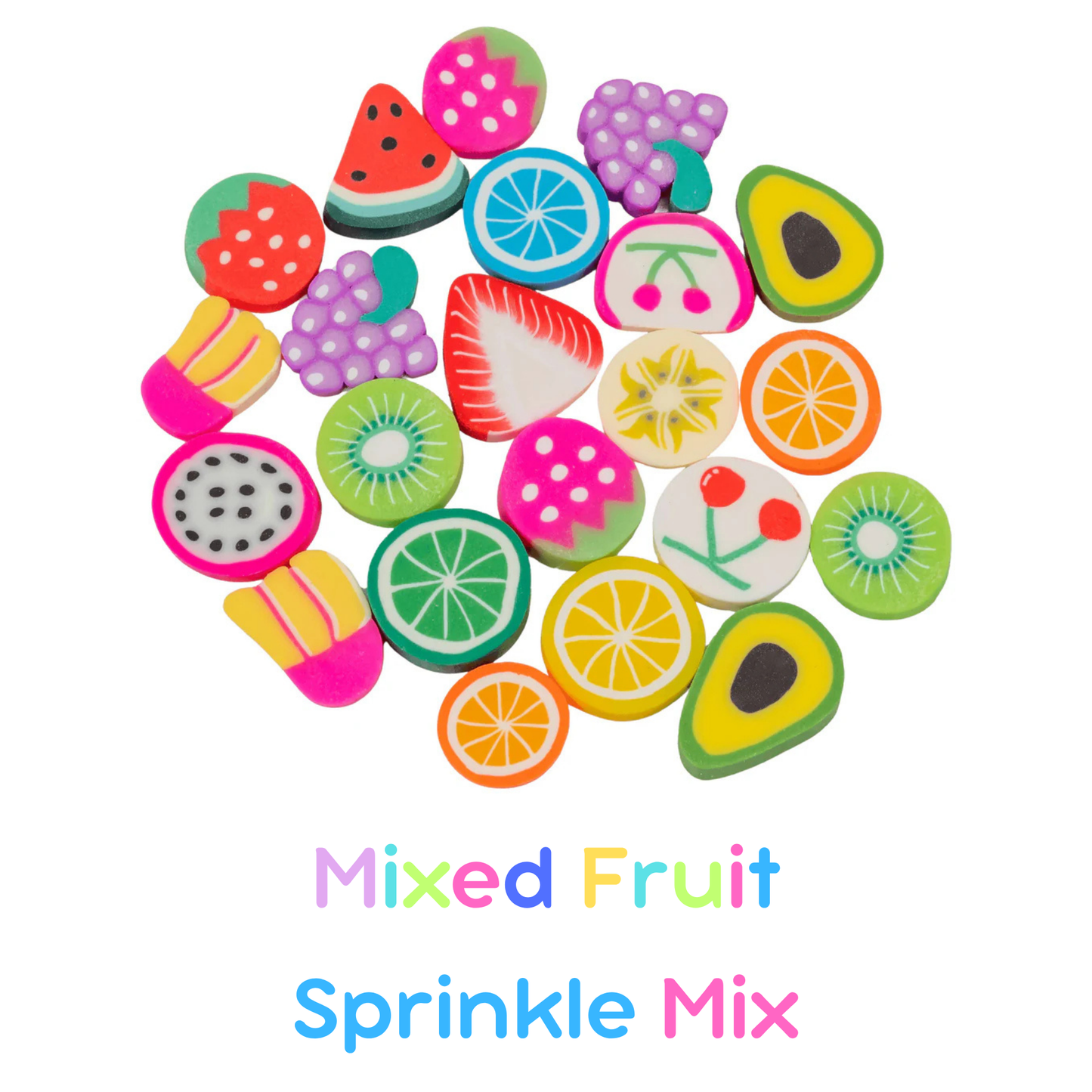 Butterfly and heart charm mix DIY slime toppings pastel colors - Overrated Korean Beauty & More