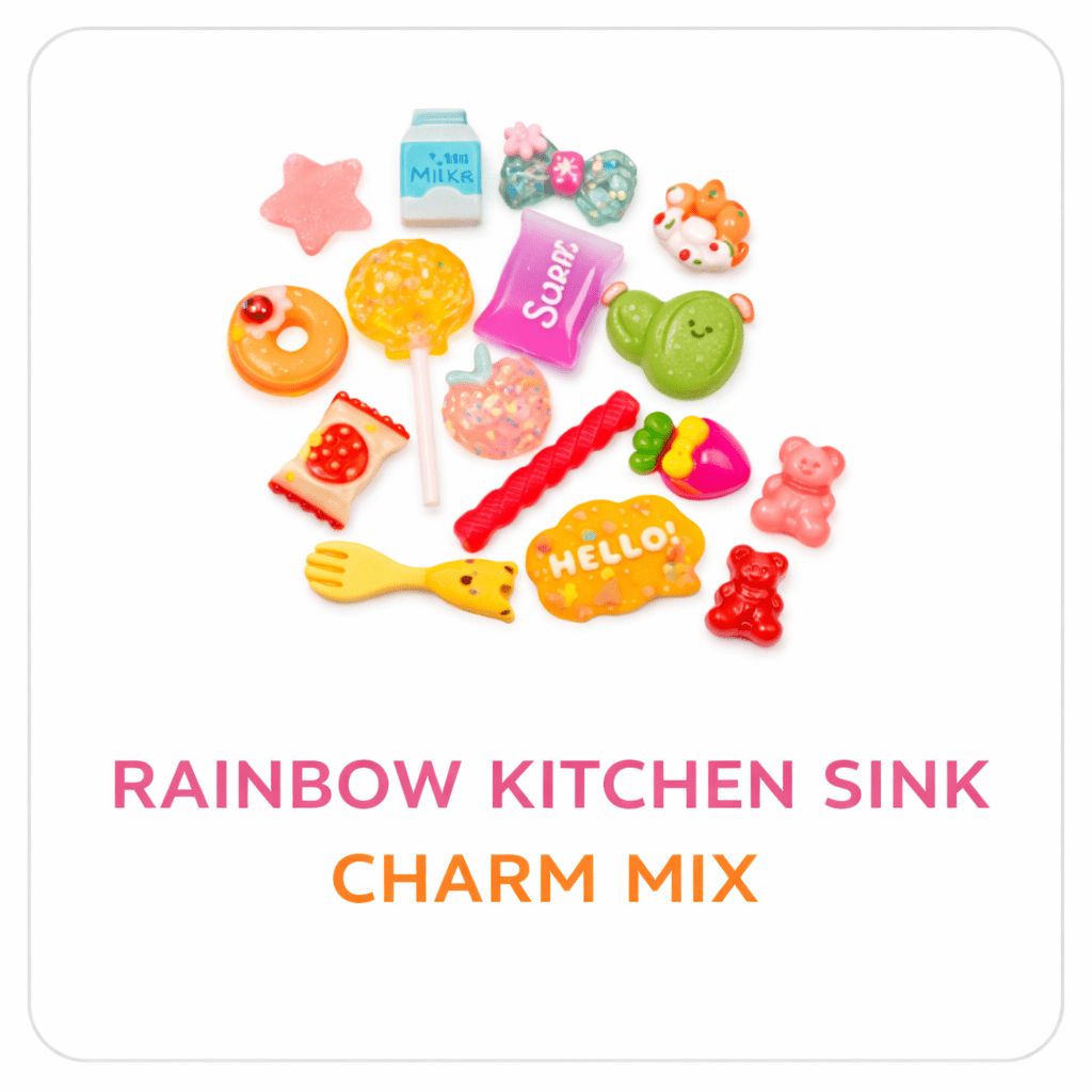 Rainbow nylon star charm mix DIY slime toppings decorative - Overrated Korean Beauty & More