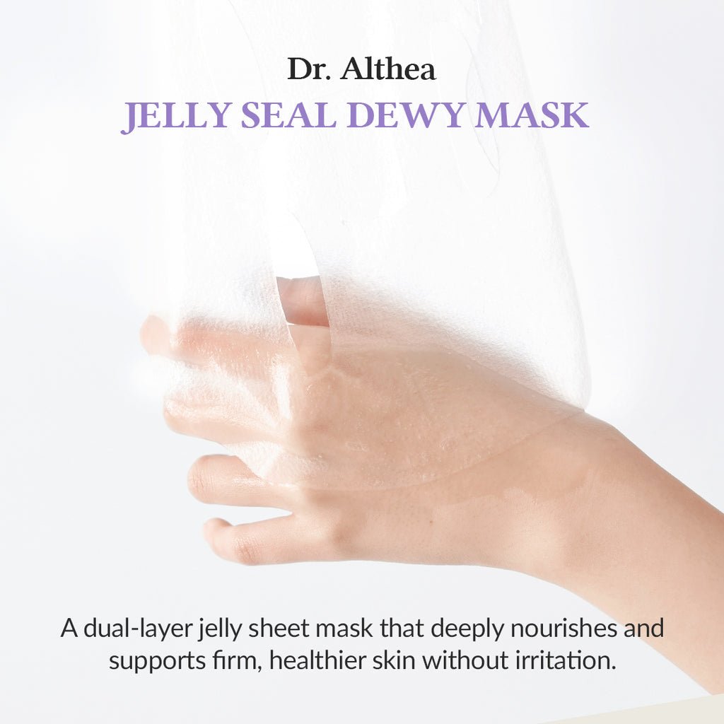 Dr. Althea jelly mask application on skin hydration demo - Overrated Korean Beauty & More