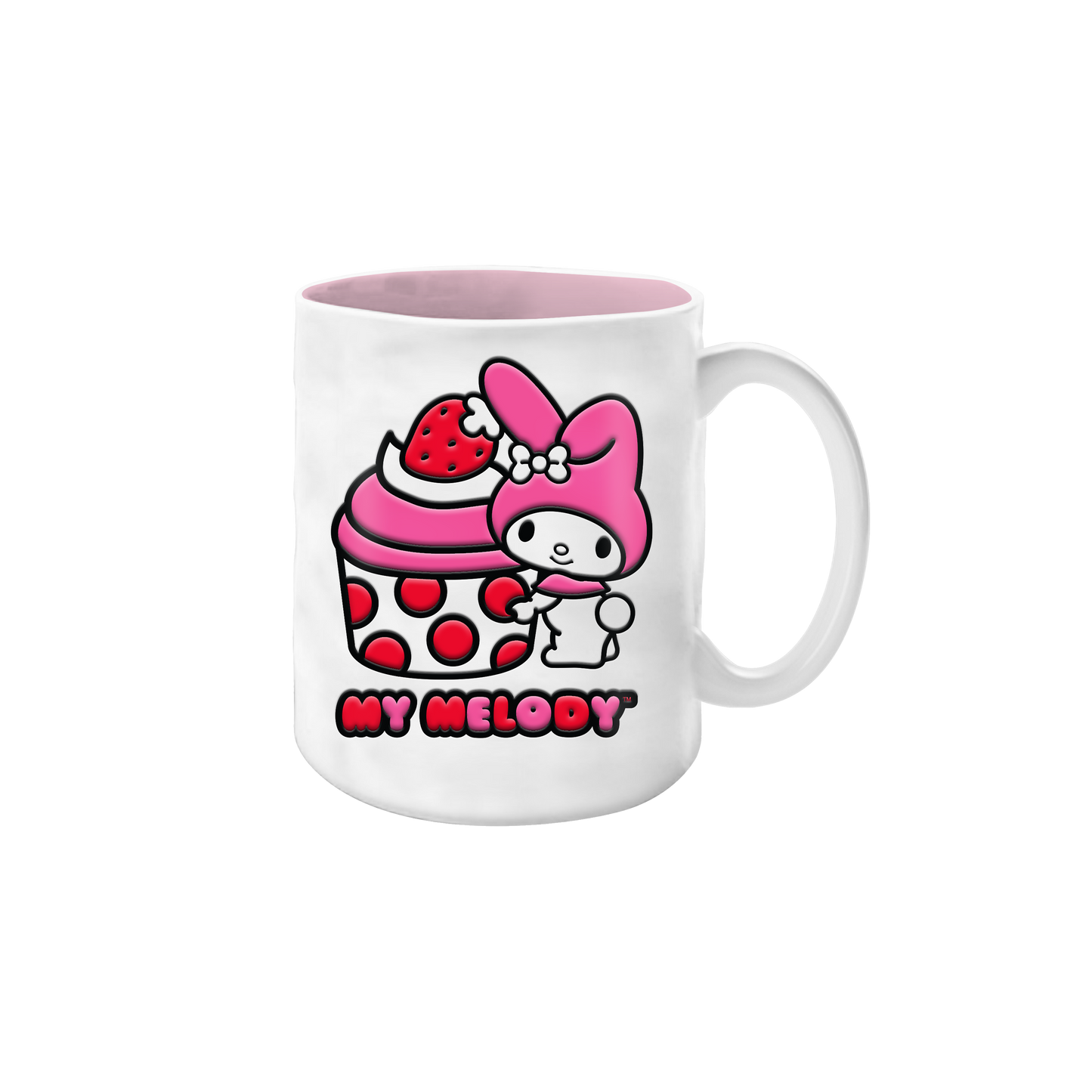 My Melody Strawberry Wax Resist  17oz Ceramic Pottery Mug