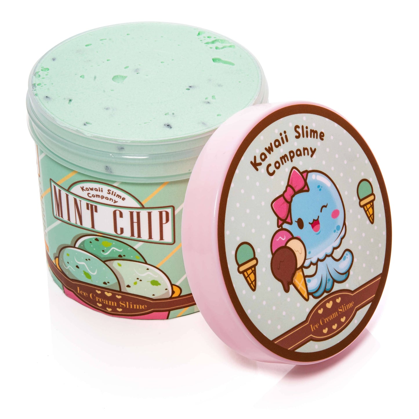 Kawaii Slime Co. Mint Chip Scented Ice Cream Pint Slime