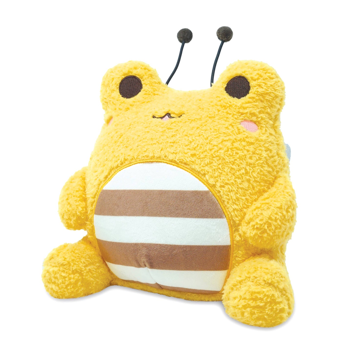 Soft Fluffy Yellow Bumble Bee Wawa Frog Plushie