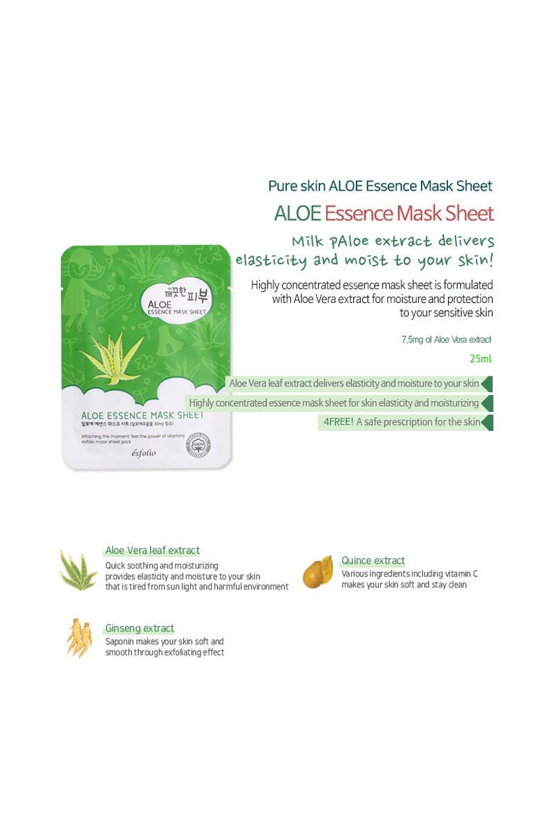 Esfolio Aloe Essence Sheet Mask