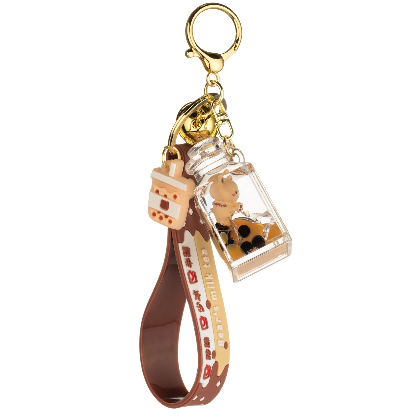 KIRA KIRA Bears Milk Tea Liquid Effect Sensory Keychain🤎