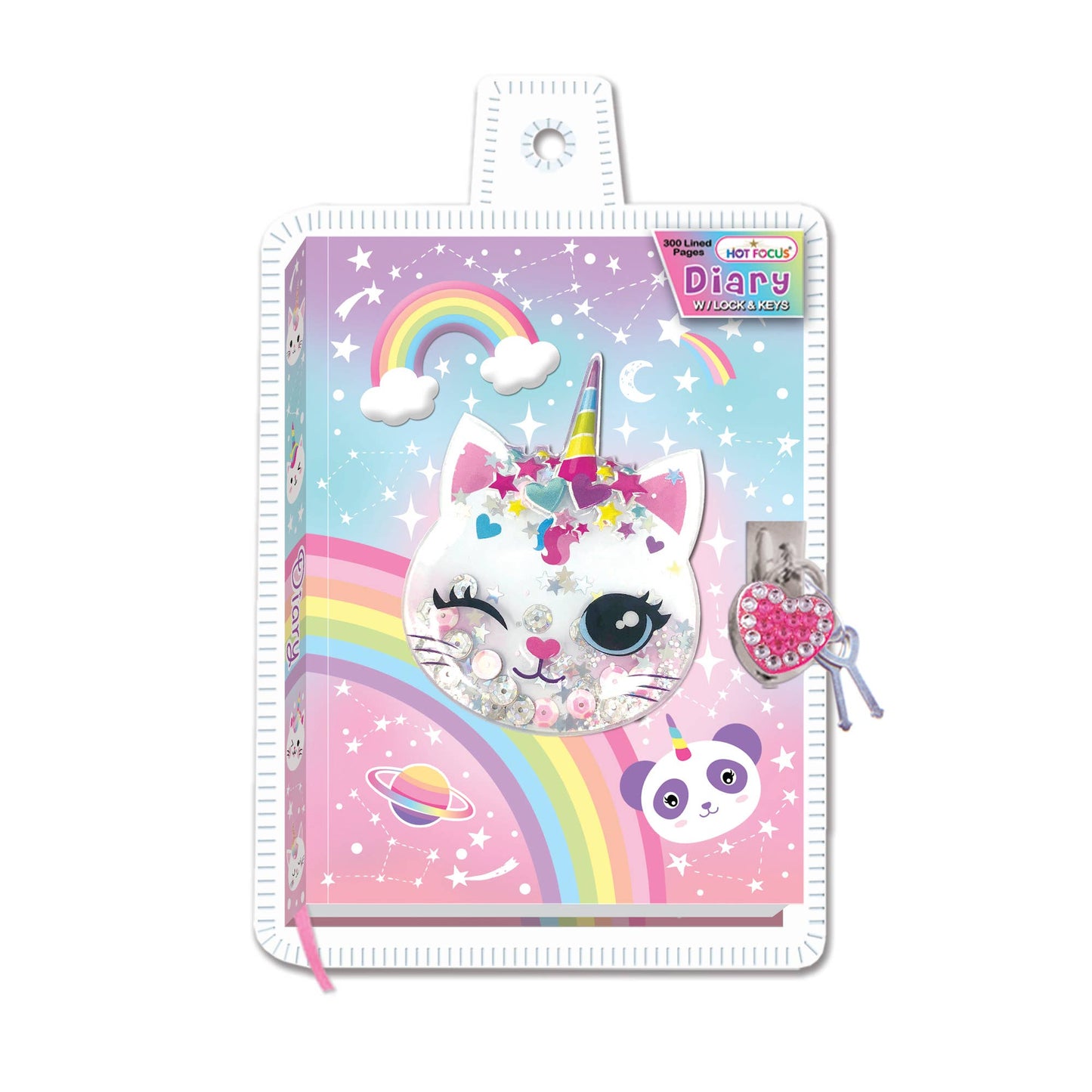 Kawaii Caticorn Diary with Lock & Keys