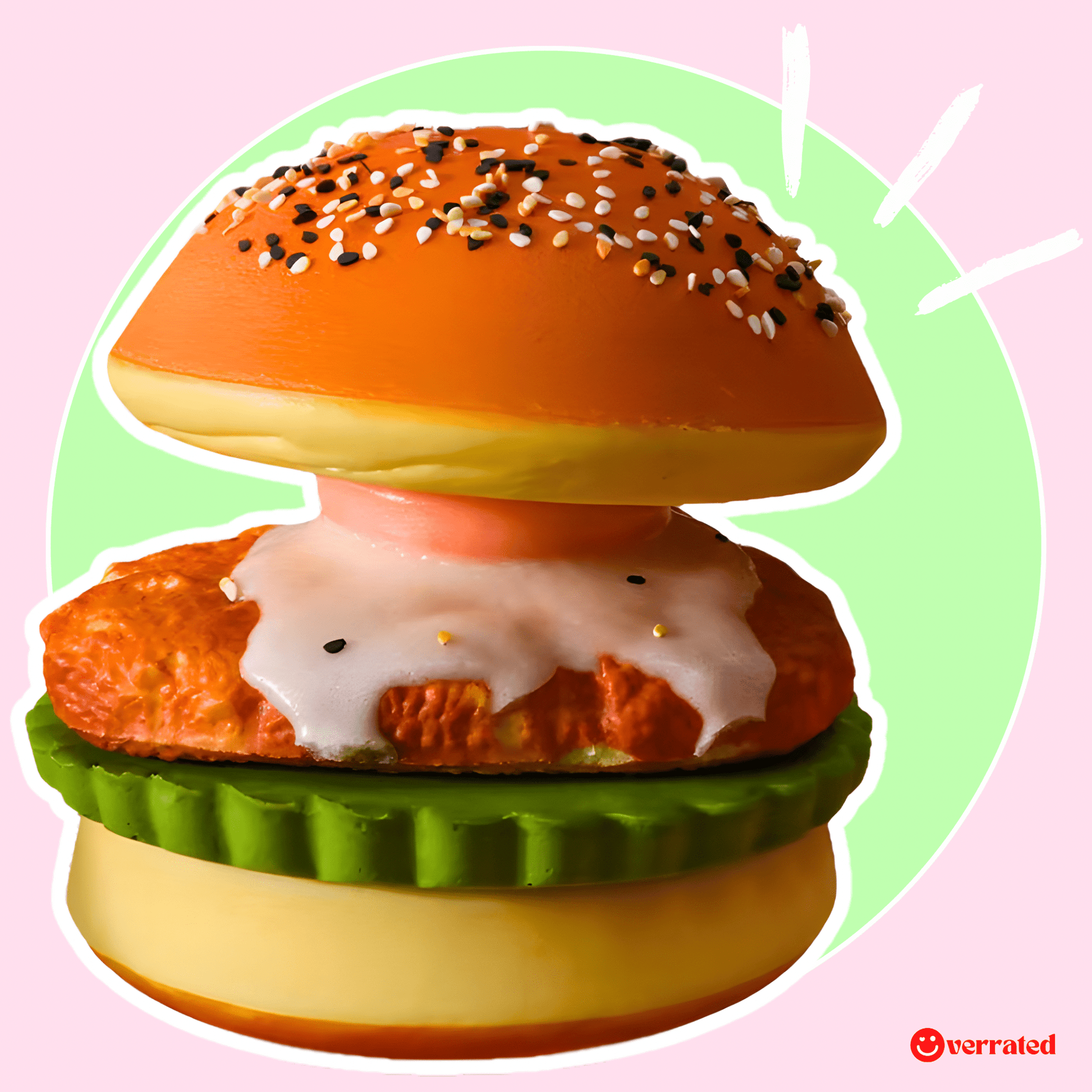 Eggstra Cute Burger Sensory Squishy - OVERRATED