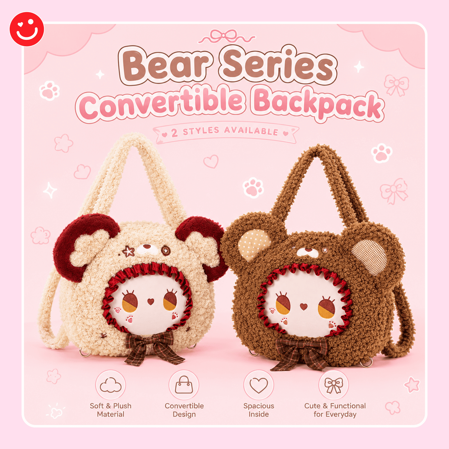 EMMA Bear Series Convertible Backpack - OVERRATED