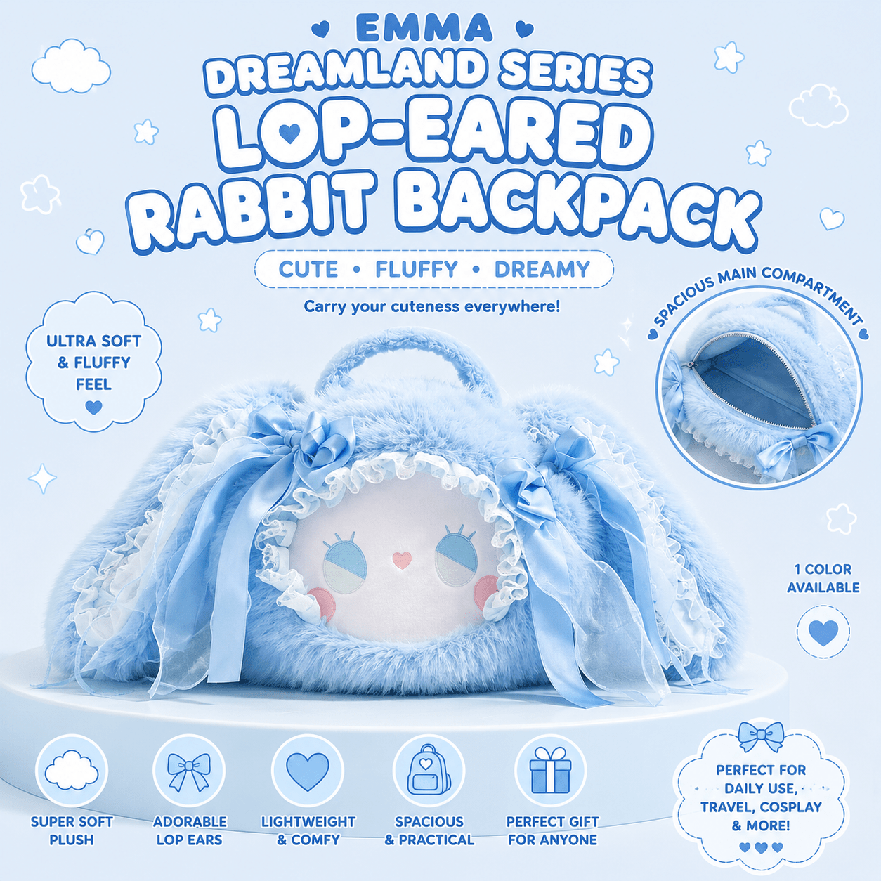 EMMA Dreamland Series Lop-Eared Rabbit Backpack - OVERRATED