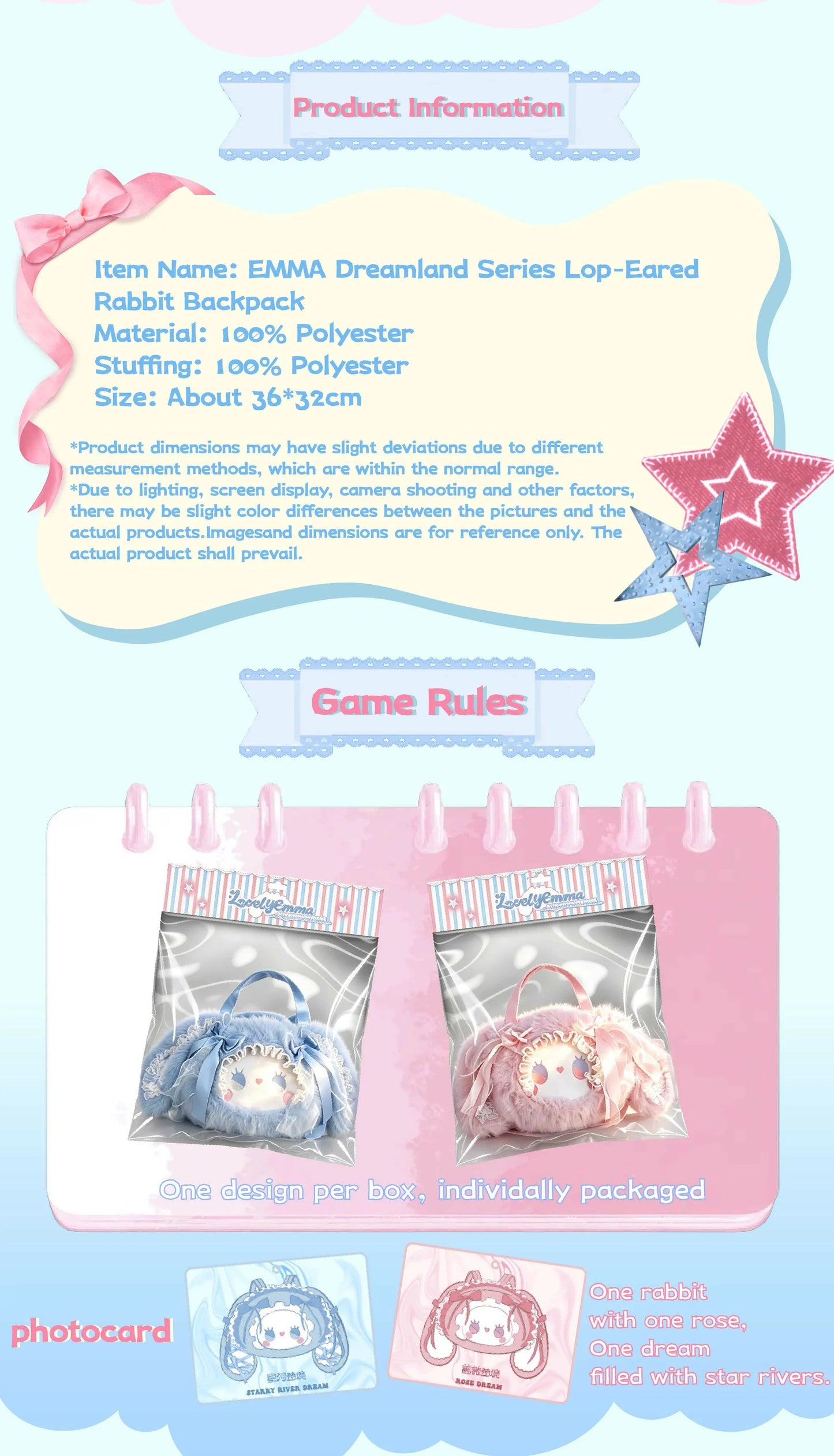 EMMA Dreamland Series Lop-Eared Rabbit Backpack - OVERRATED