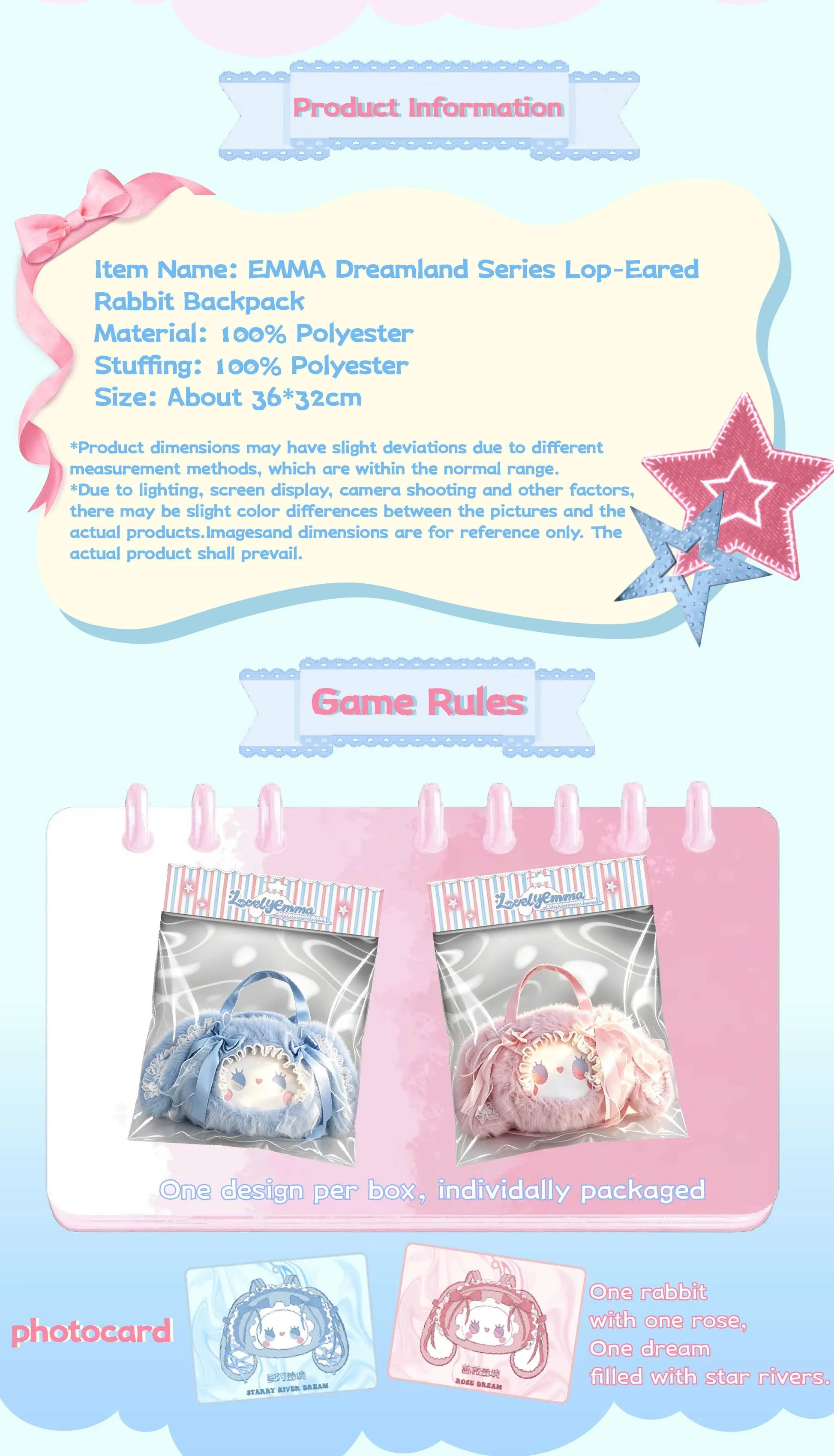 EMMA Dreamland Series Lop-Eared Rabbit Backpack - OVERRATED