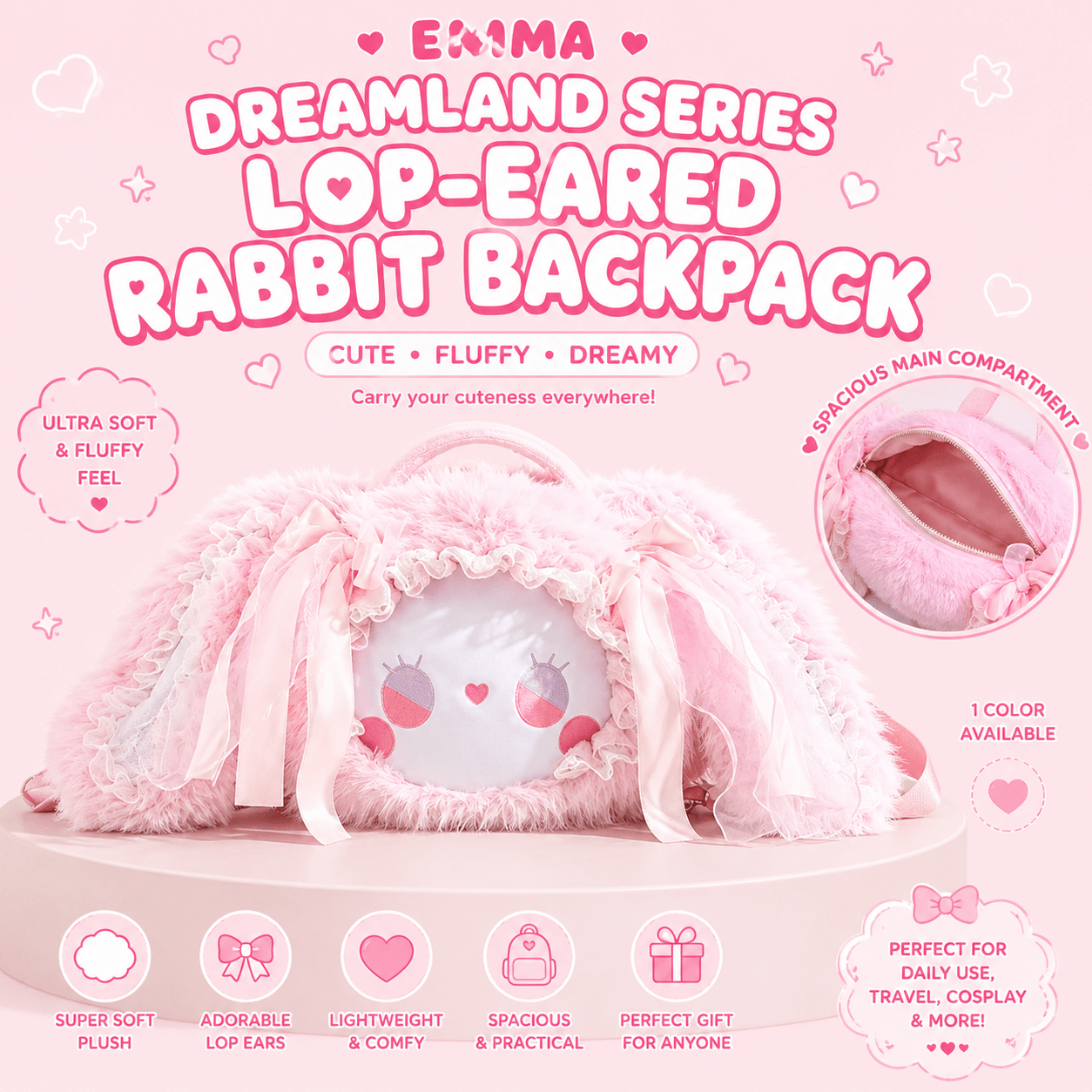 EMMA Dreamland Series Lop-Eared Rabbit Backpack - OVERRATED