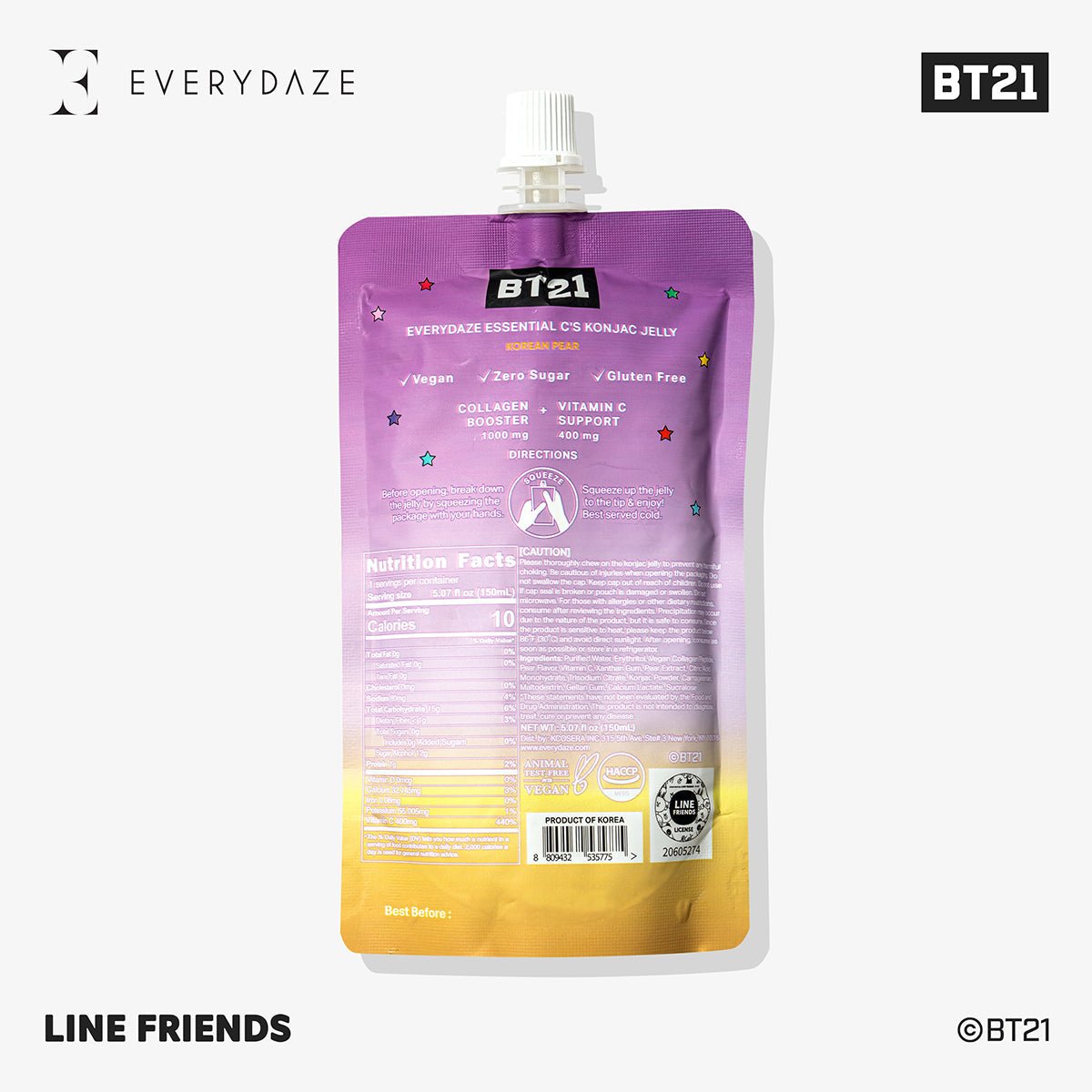 EVERYDAZE with BT21: Essential C’s Konjac Jelly – Korean Pear - OVERRATED