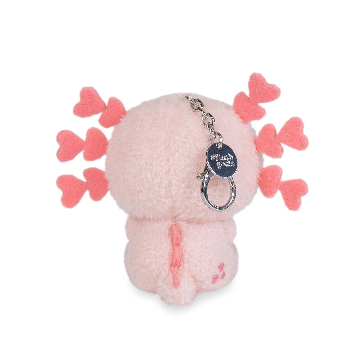 Mini Kawaii Lottie Keychain Pink Axolotl Plush Clip