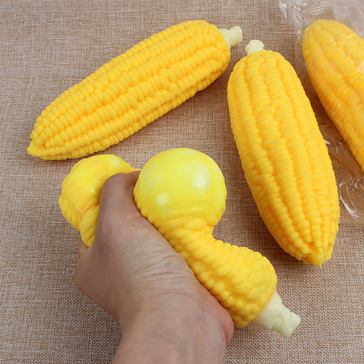 Kawaii Vegetable Market Stretchy & Squishy Realistic Corn On The Cob Sensory Toy