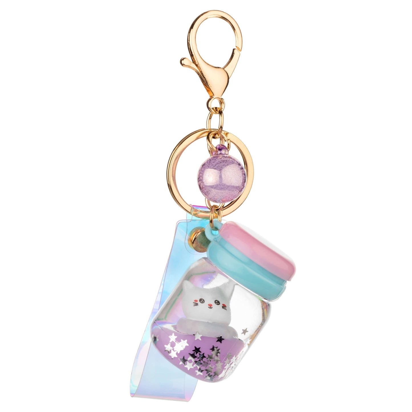 KIRA KIRA Purple Slimey Cat Liquid Effect Sensory Keychain