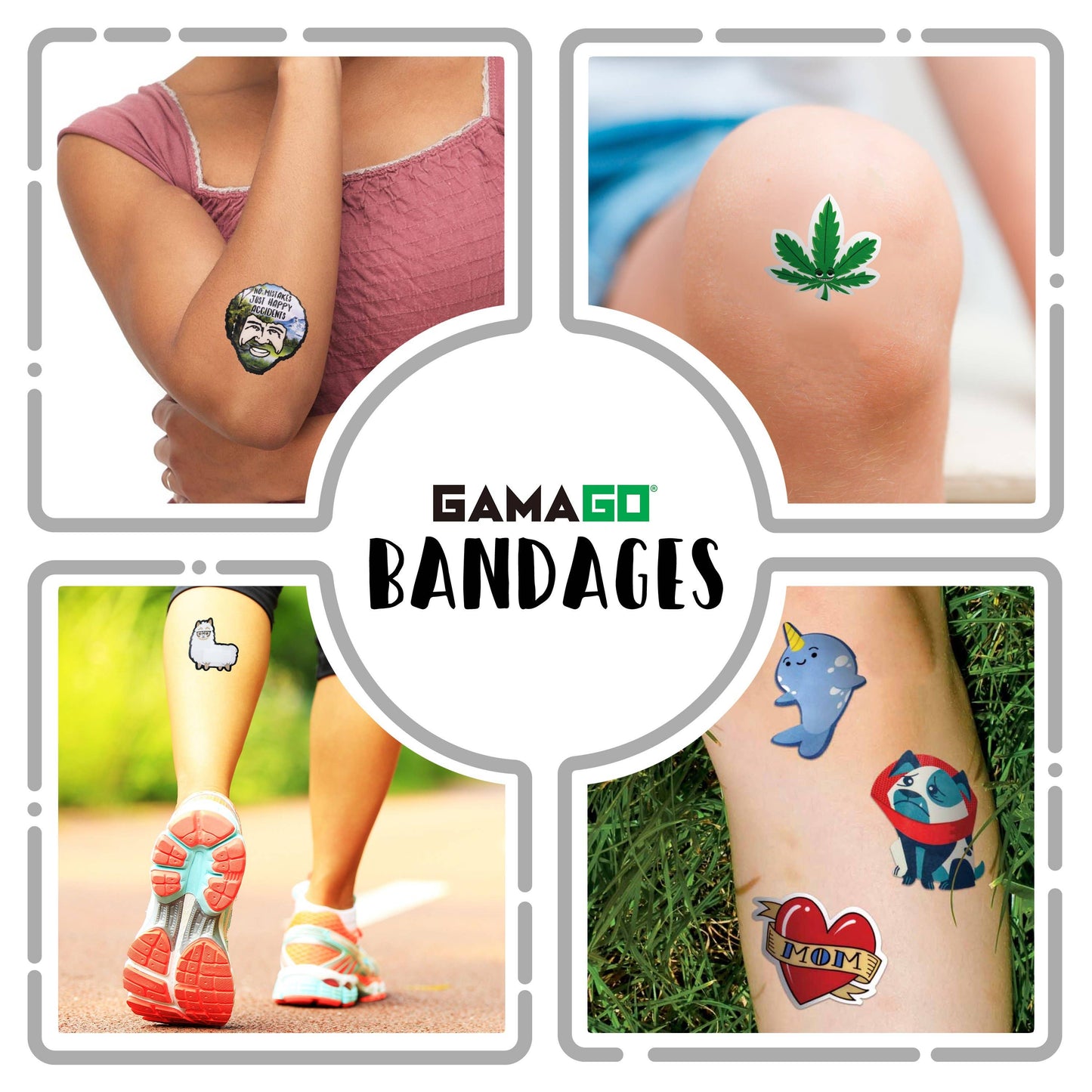 Pot Leaf Adhesive Bandages