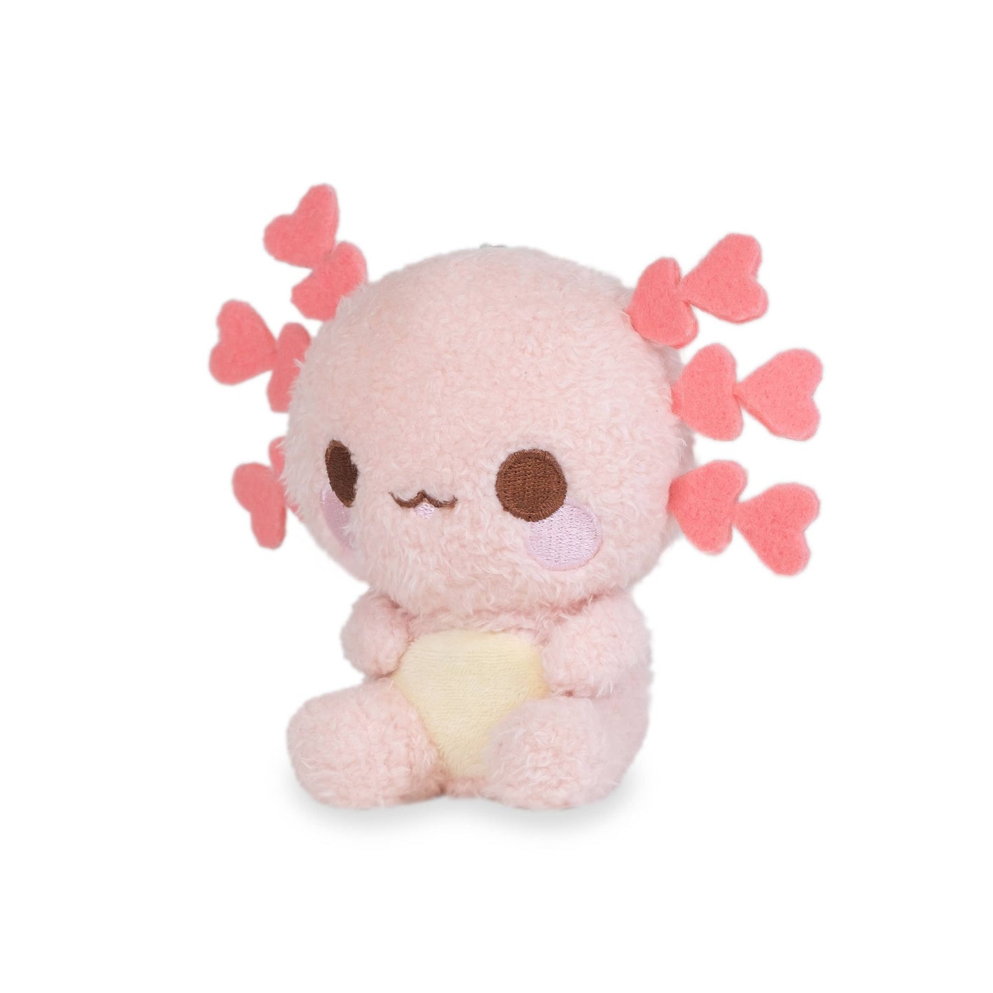 Mini Kawaii Lottie Keychain Pink Axolotl Plush Clip