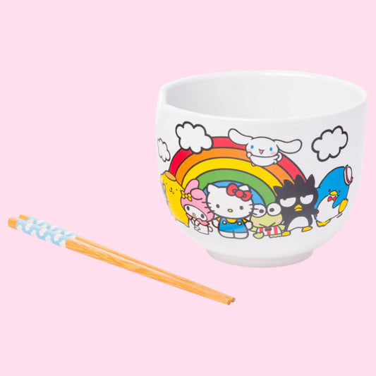 Hello Kitty and Friends Rainbow Ramen Bowl with Chopsticks