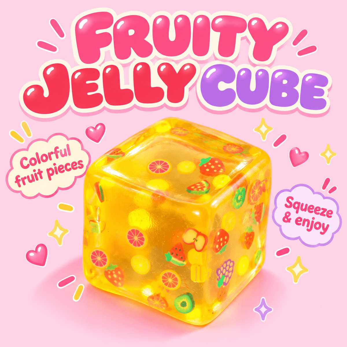 Fruit Jelly Cube Squishy - OVERRATED