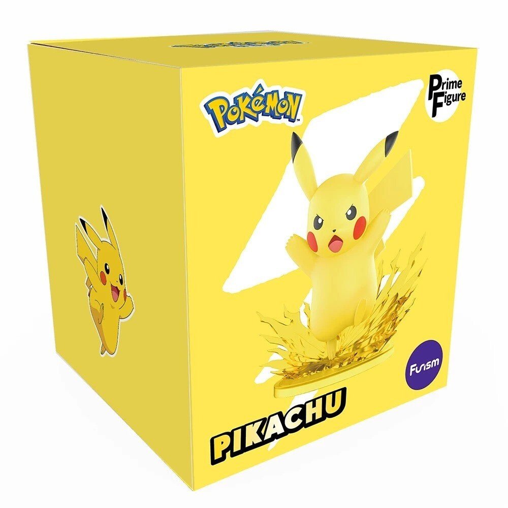 Funism Pikachu Prime Pokemon collectible figure in cardboard box packaging - Overrated Korean Beauty & More