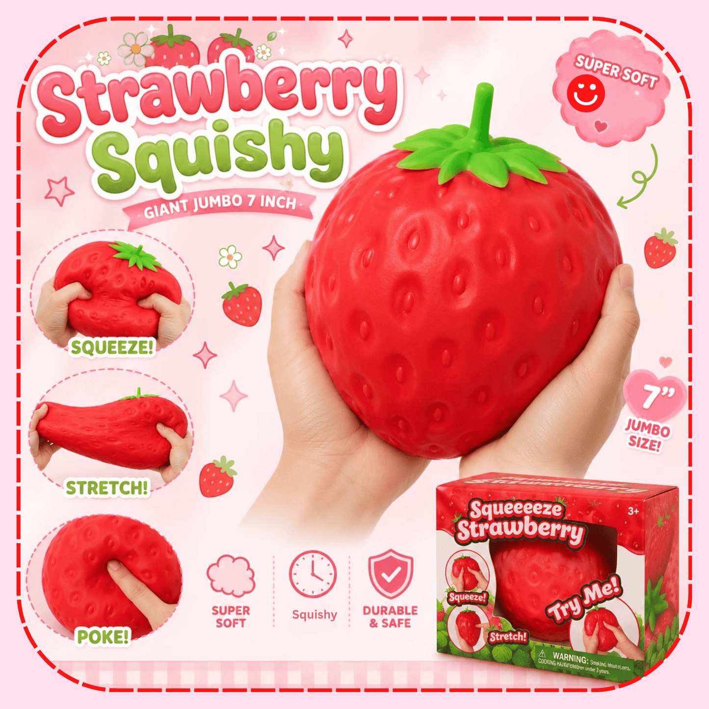 Giant Jumbo Strawberry Squishy - OVERRATED