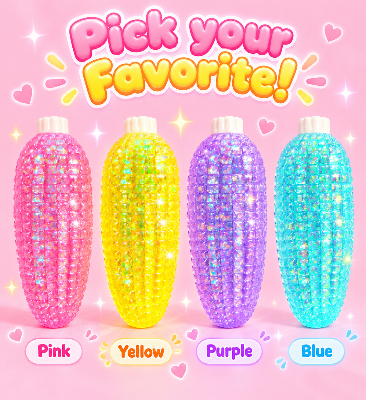 Glitter Corn Squishy Toy - OVERRATED