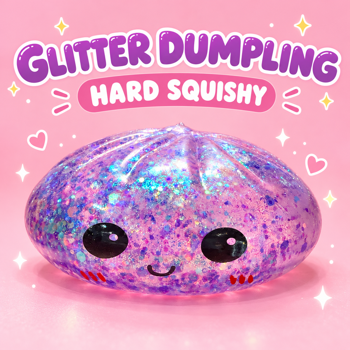 Glitter Dumpling Hard Squishy – Assorted Colors - OVERRATED
