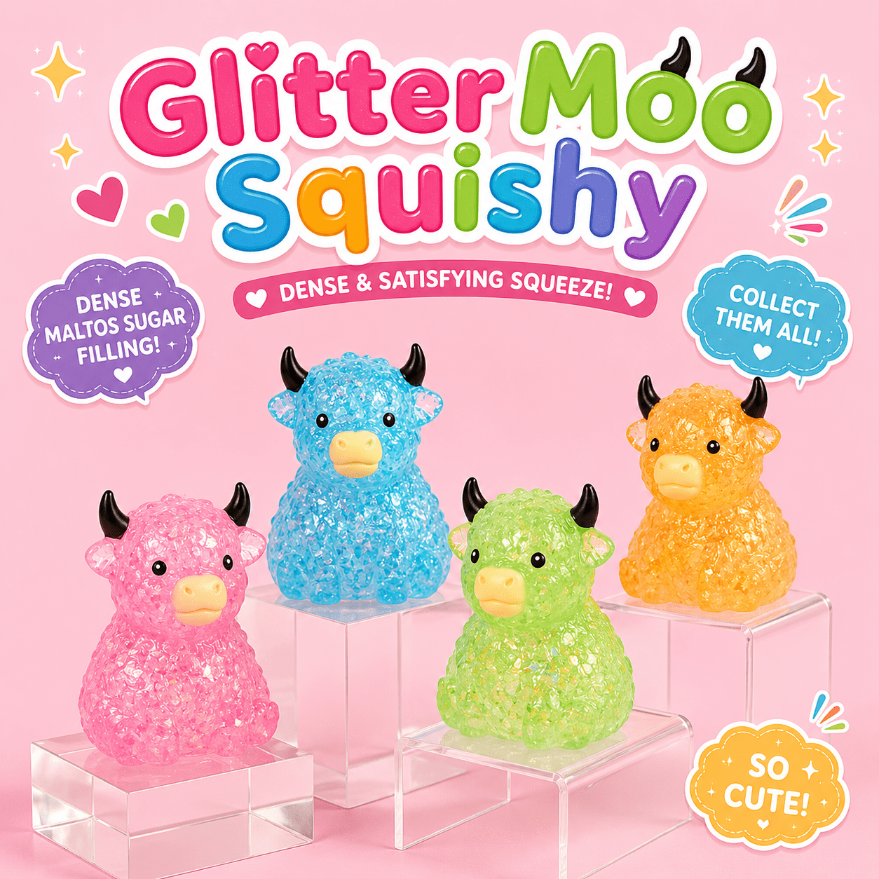 Glitter Moo Cow Squishy ✨ - OVERRATED