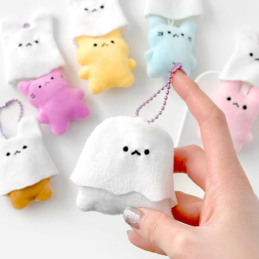 Glow - in - the - Dark Ghost Plush Keychain – Random Blind Bag - OVERRATED