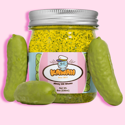 Grandma’s Famous Homemade Kawaii Shimmery Pickle Clear Slime - OVERRATED