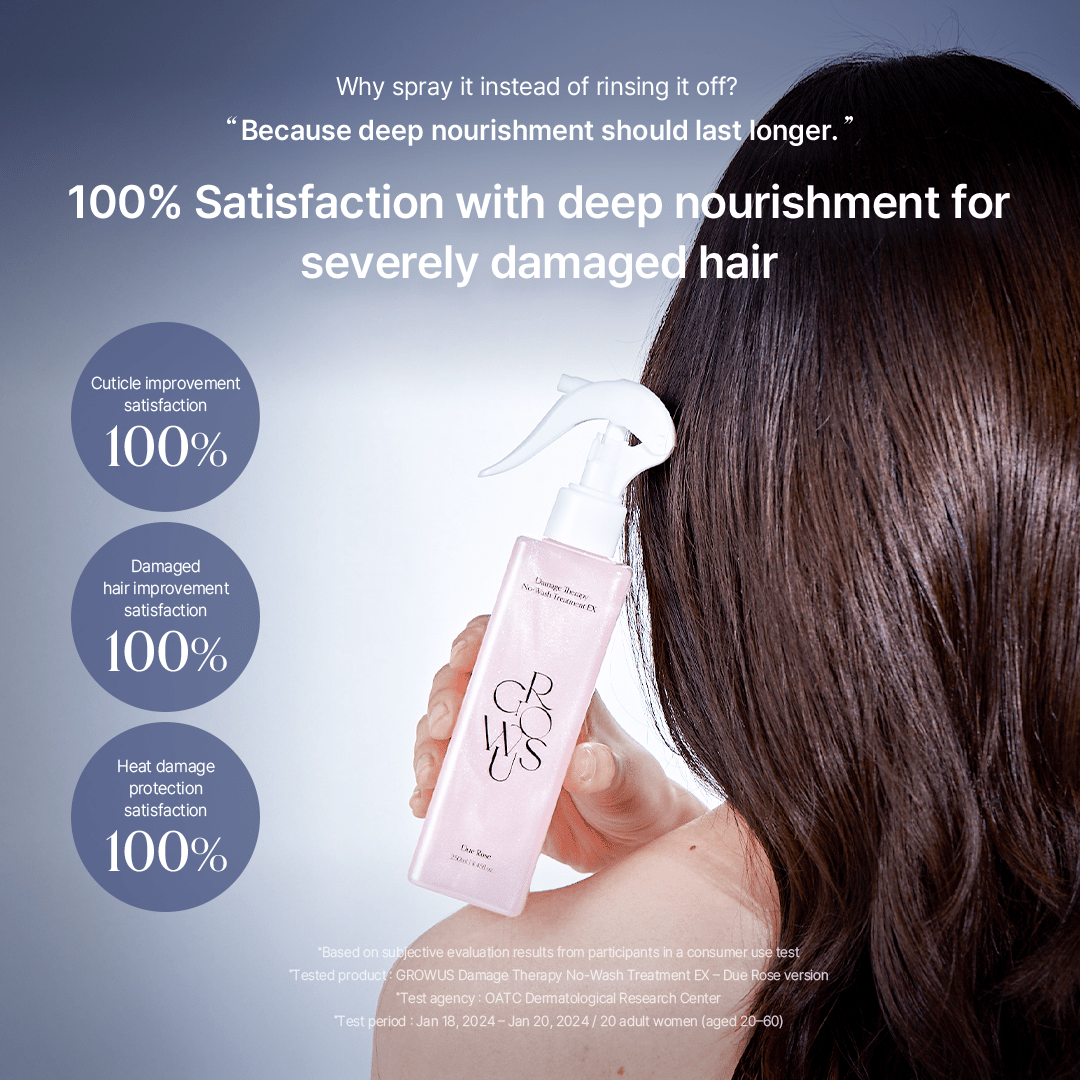 Growus no wash treatment EX eco-conscious packaging K-beauty hair care - Overrated Korean Beauty & More