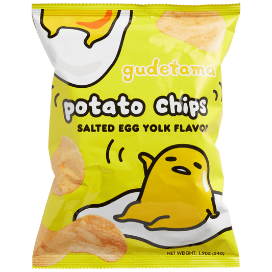 Japanese salted egg yolk chips Gudetama limited edition snack bag - Overrated Korean Beauty & More