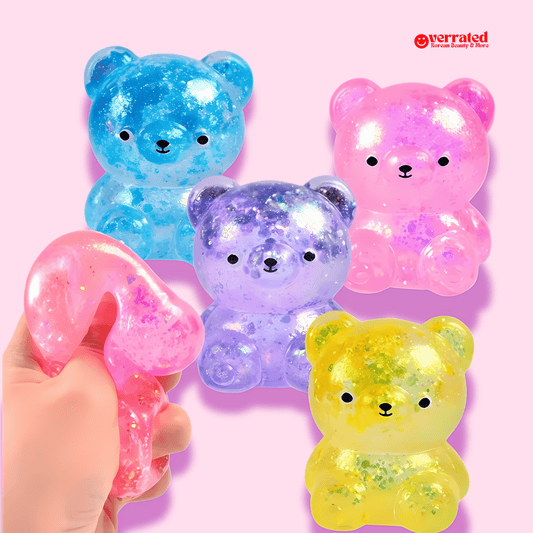 Gummy Kawaii Glitter Bear Sensory Squishy Toy - OVERRATED