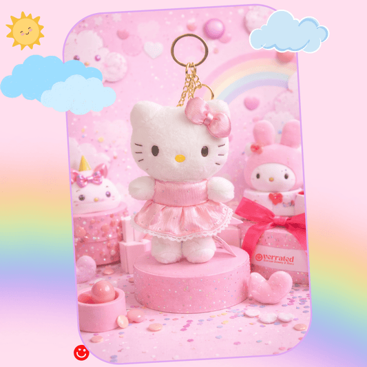 H. K. Sparkle Pink Dress Plush Keychain - OVERRATED