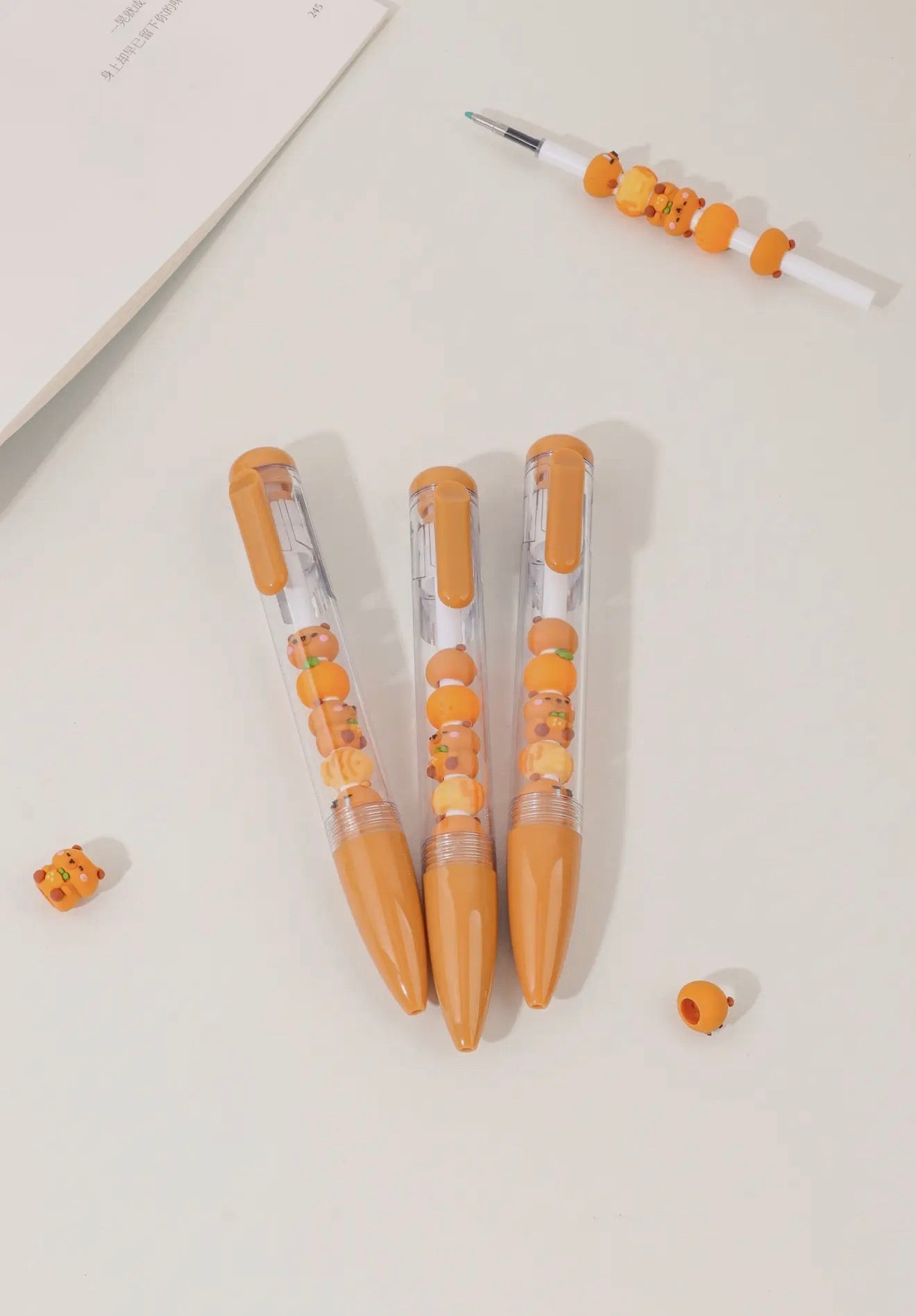 Kawaii capybara gel pen perfect for school notes and journaling - Overrated Korean Beauty & More