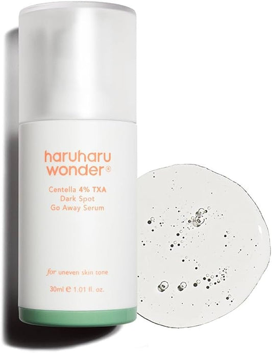 Dark spot serum Haruharu WONDER Centella 4% TXA bottle front view - Overrated Korean Beauty & More