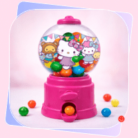 Kawaii candy dispenser gumball machine front view - Overrated Korean Beauty & More