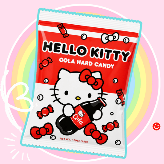 Hello Kitty cola candy Sanrio hard candy package front - Overrated Korean Beauty & More