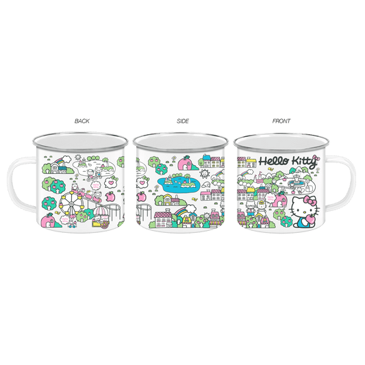 Hello Kitty Destination Neighborhood 21oz Enamel Camper Mug - OVERRATED