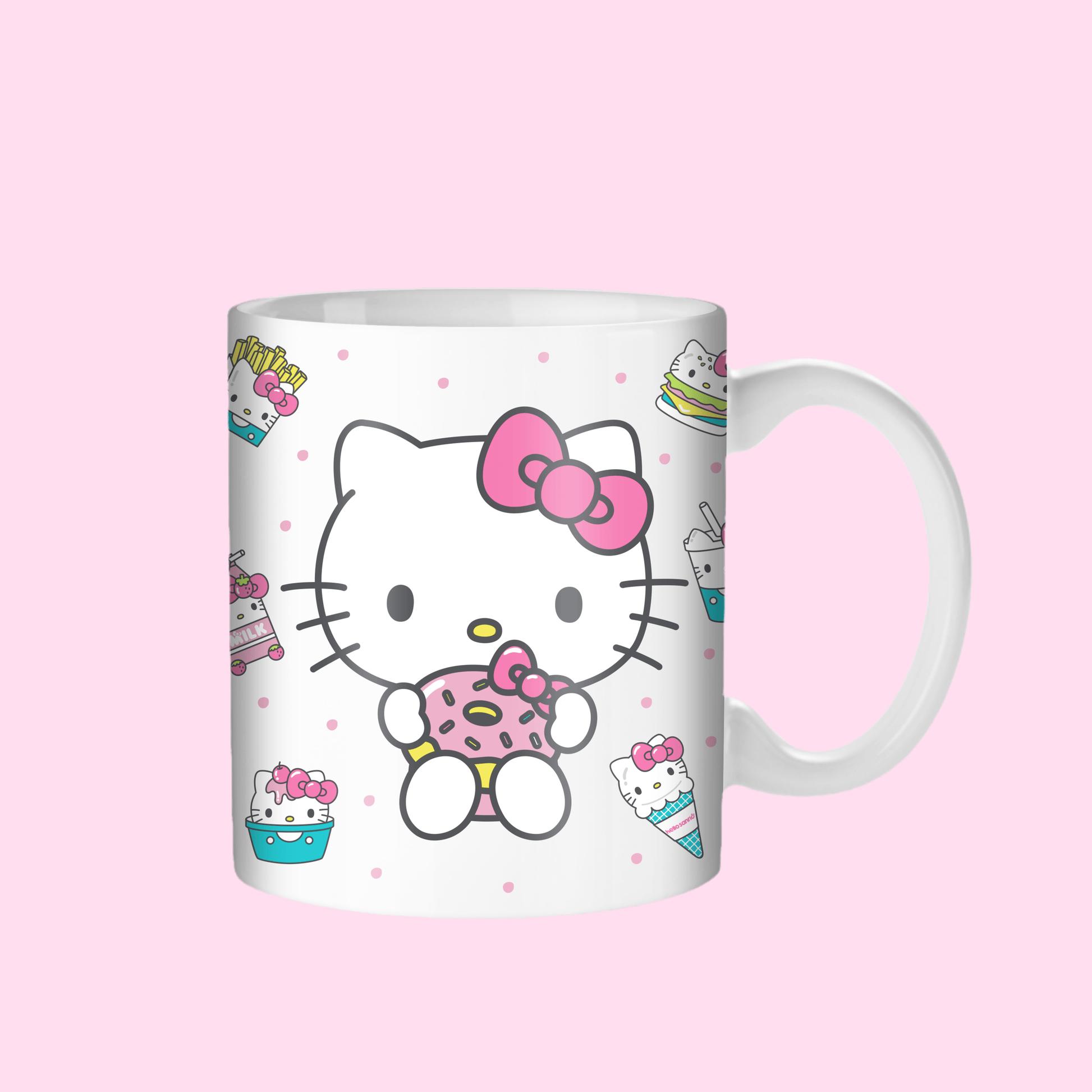 Hello Kitty Donut & Snacks 20oz Ceramic Mug - OVERRATED