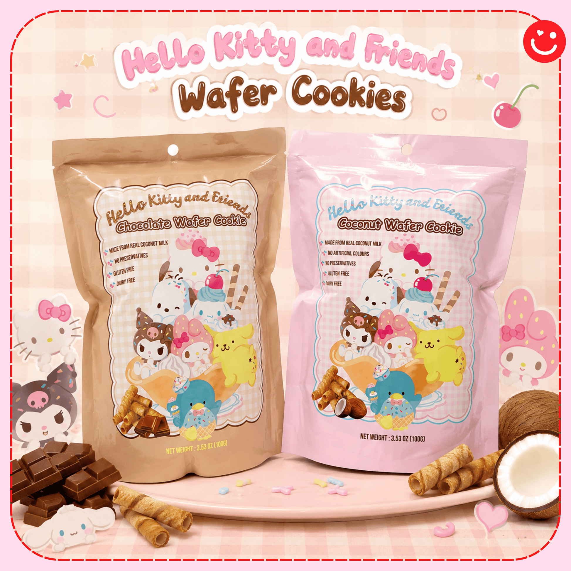 Hello Kitty & Friends Wafer Cookies - OVERRATED