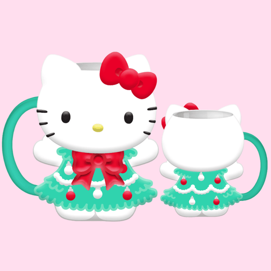 Hello Kitty Holiday Tree Dress Ceramic 3D Sculpted Mug - OVERRATED