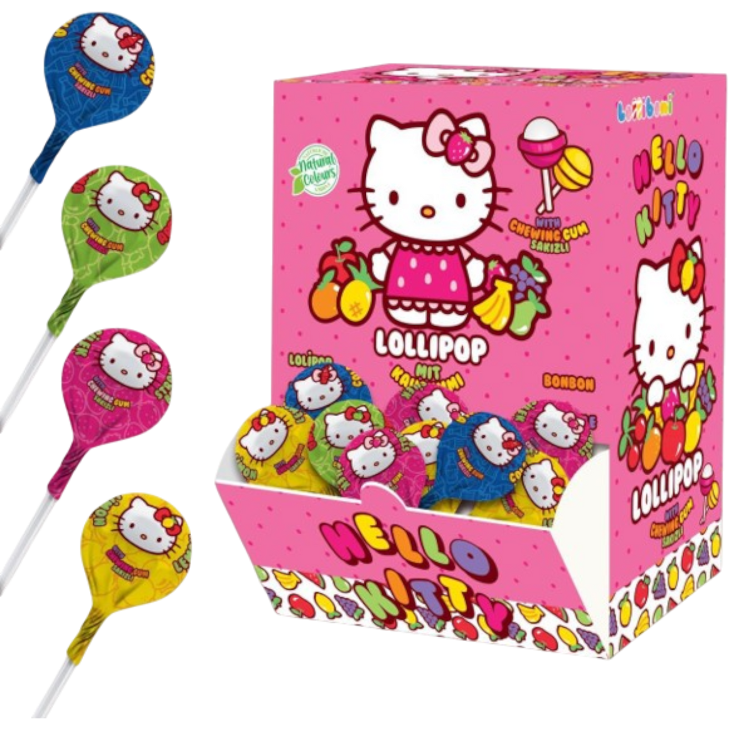 Hello Kitty candy lollipop with gum center assorted flavors Sanrio - Overrated Korean Beauty & More