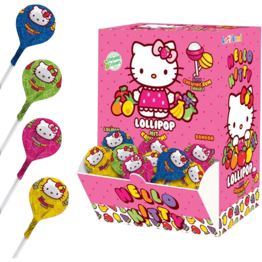 Hello Kitty candy lollipop with gum center assorted flavors Sanrio - Overrated Korean Beauty & More