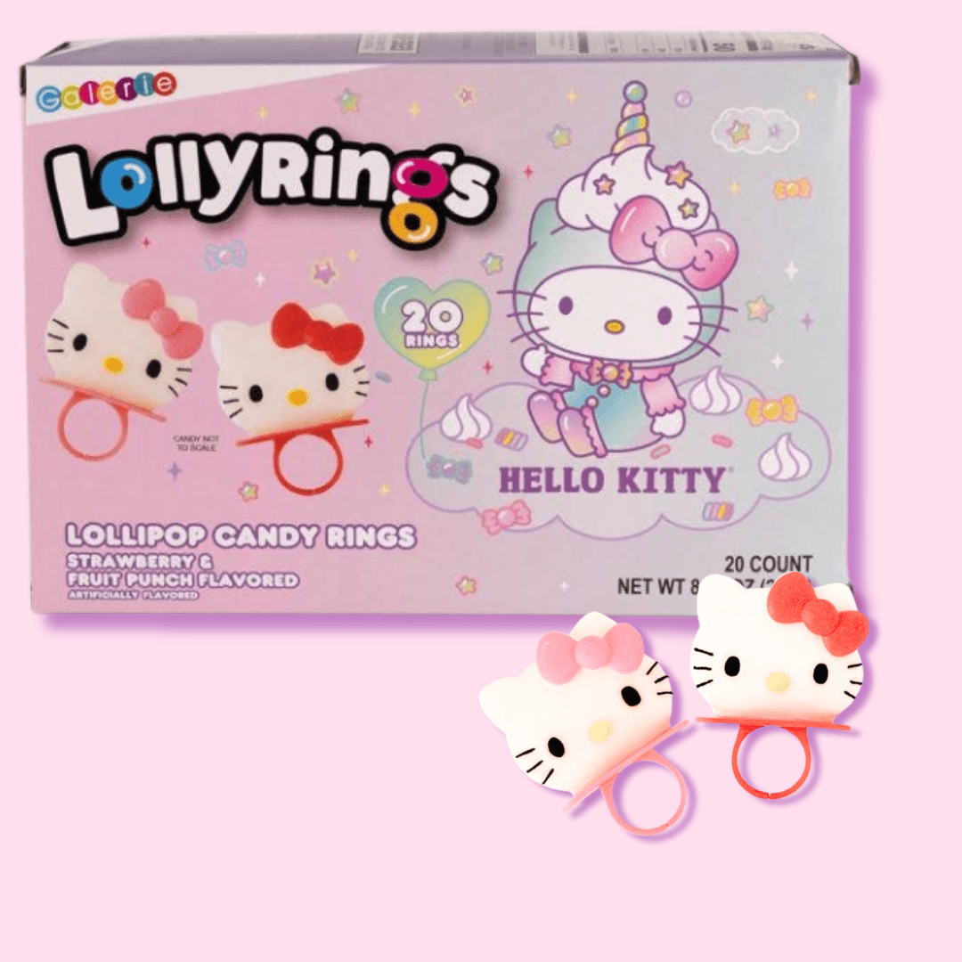 Hello Kitty Lollyrings Ring Lollipop Set of 20 - OVERRATED