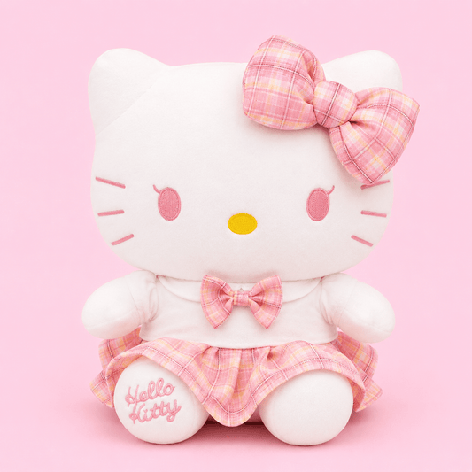 Hello Kitty Pink Plaid Plush - OVERRATED