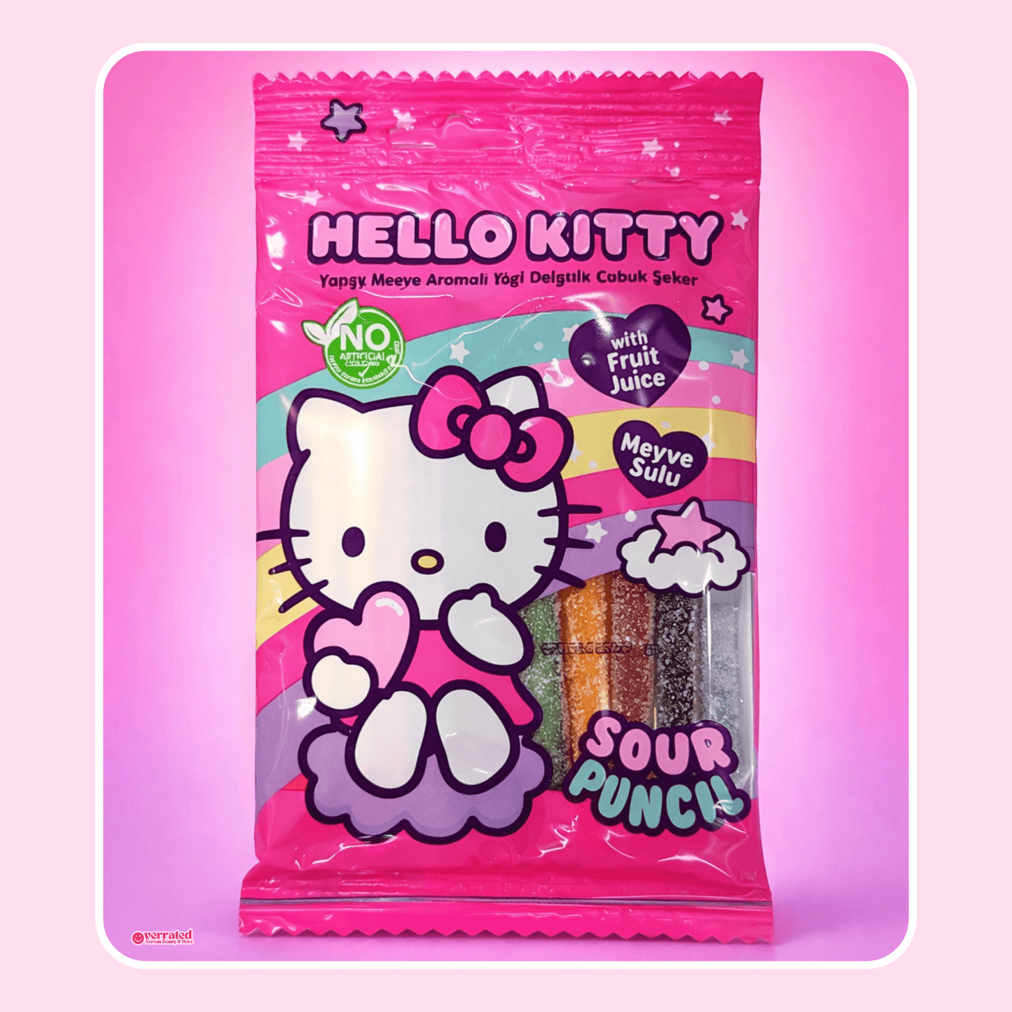Korean candy snacks Hello Kitty Fruit Juice Gummy Pencils - Overrated Korean Beauty & More