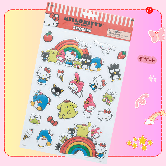 Hello Kitty Stickers Raised Sheet – Sanrio 3D Puffy Sticker Pack - OVERRATED