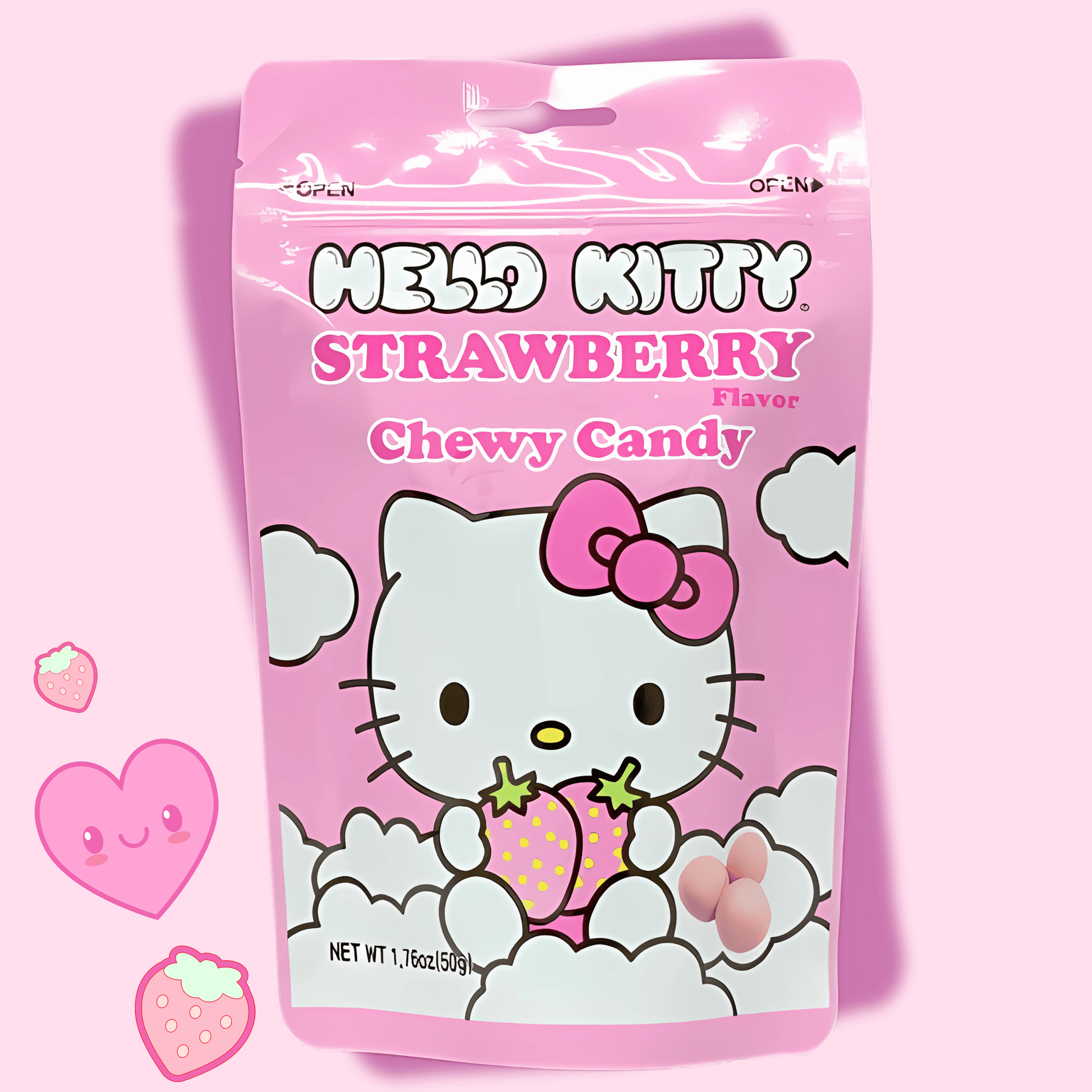 Hello Kitty strawberry chewy candy - OVERRATED